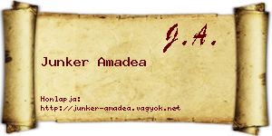 Junker Amadea névjegykártya